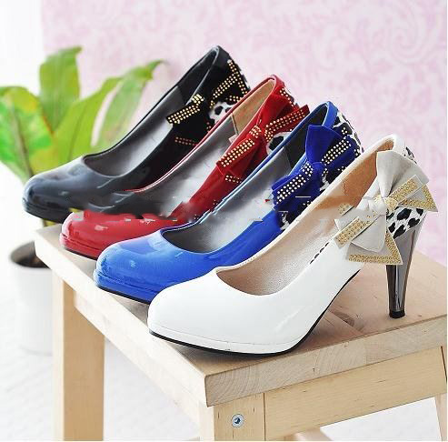 Platform Stilettos Heels Closed Toes Women's Bridal Shoes