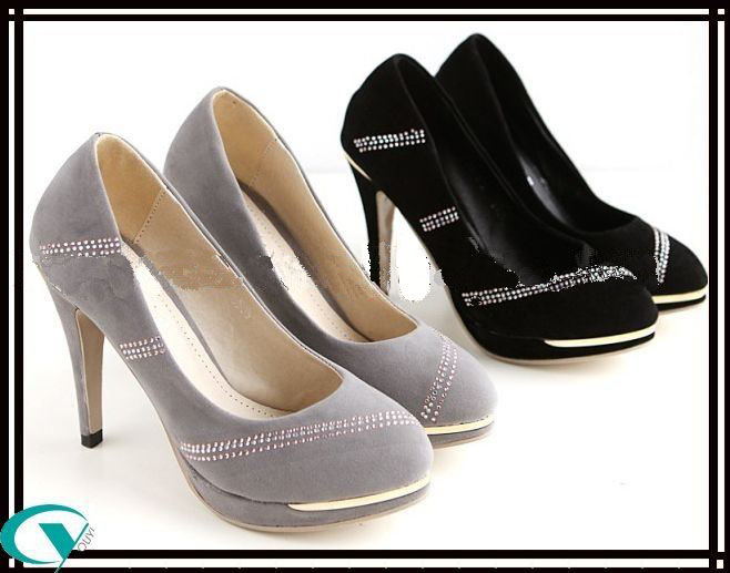 Closed Toes wiht Bead Faces High Heel Women's Bridal Shoes