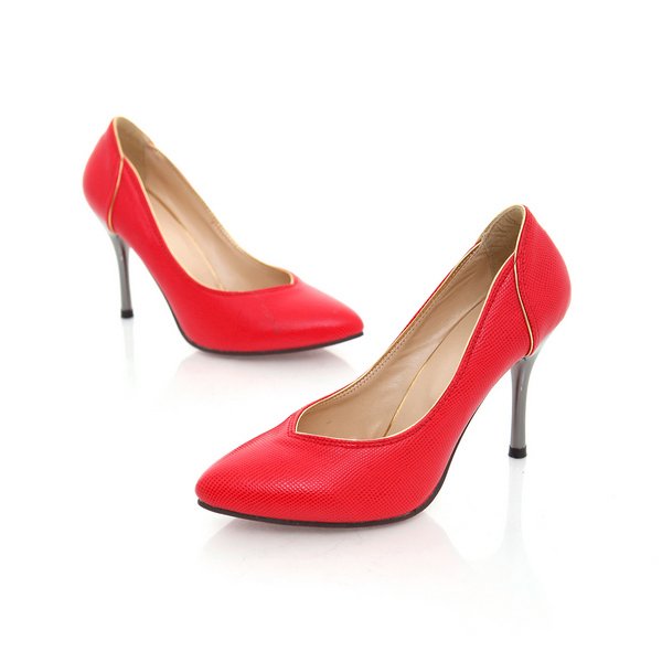 Patent Leather Cusp Style High Heel Dress Loafers