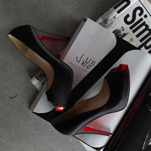 Sexy Red Soled Charm  Fish Head High Heels Shoes