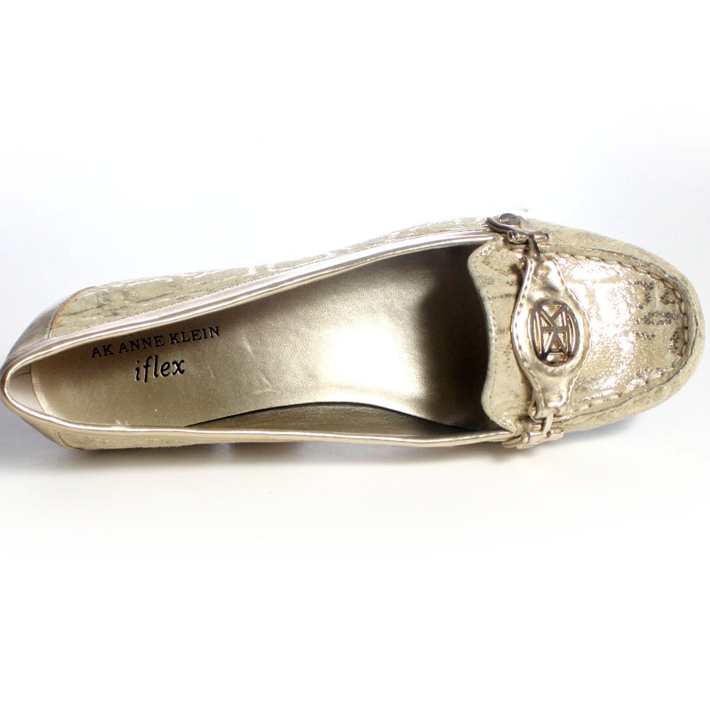 Suede Comfort Lady's Classic Unique Gold Dress Loafers