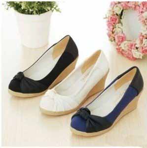 Classic Sexy High-Heeled PU Wedge Shoes