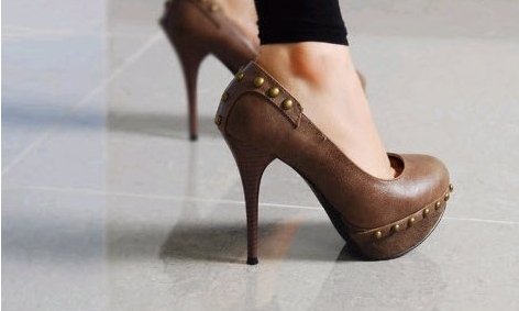 Fashion Leatherette Upper Stiletto Heels Shoes