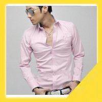 New Anti-Shrink Anti-Wrinkle Men's Cotton Casual Slim Fit Stylish Dress Shirts
