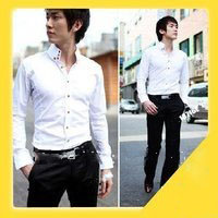 Brand Men's Anti-Shrink Anti-Wrinkle Cotton Lhort Sleeve Shirt