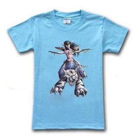 100% Cotton Warcraft Priestess of The Moon Tiger Short Sleeve Men's T-Shirts