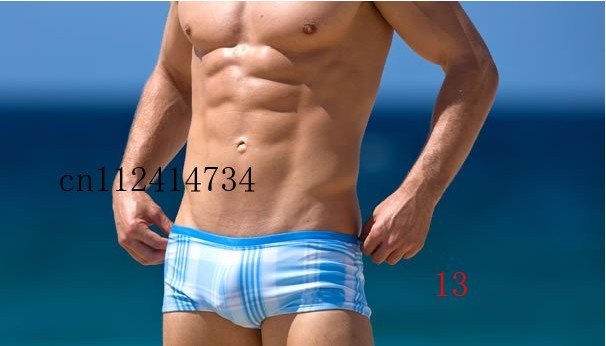 Many Colors Men's Sexy Waist with Rope Polyester Swim Trunks