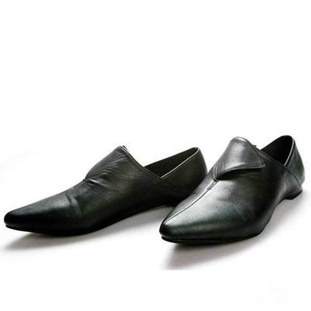 Womens Fashion Brand Customer Made Punk Rock Unisex Pointed Toe Flat Heel Dress Shoes