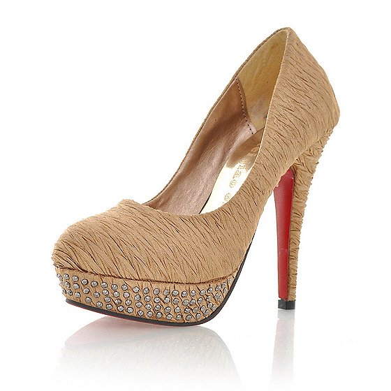 Fashion Style Stiletto Heels Rivet Platform Dress Loafers