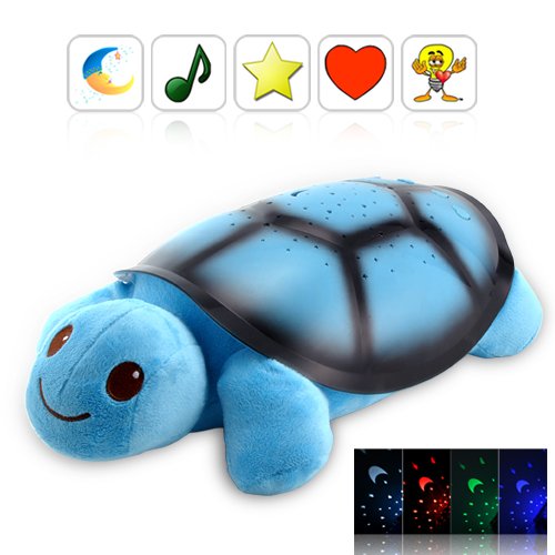 Teddy Turtle With Night Light Blue Stuffed & Plush Animal