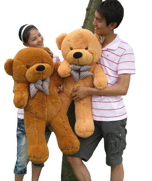 Cotton Padding Teddy Bear With Bow Stuffed & Plush Animal