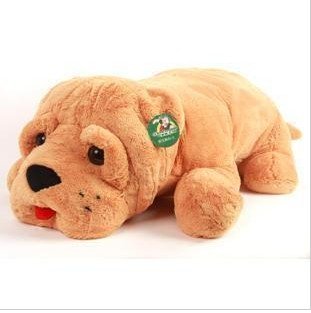 Brown Dog Shape Cotton & Wool Stuffed & Plush Animal