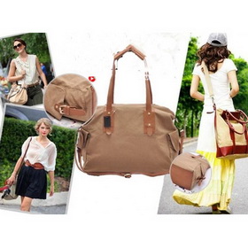 European Style Fashion Recreational Double Use Canvas Hand Bag