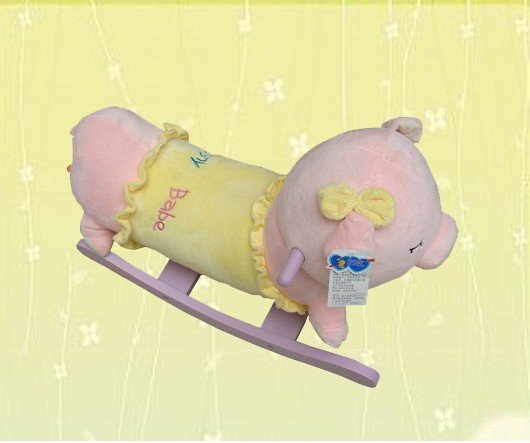 Fashion Pink Wooden Rocking Horse
