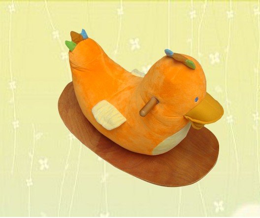 Fashion Yellow Duck Wooden Rocking Horse