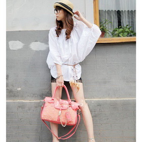 The Cat Explosion Of Female Romantic Rose Manual Custom Rubber Red Thin Shoulder Bag