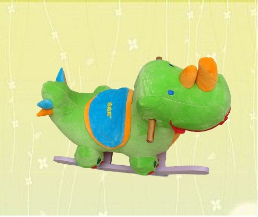 Fashion Green Wooden Rocking Horse