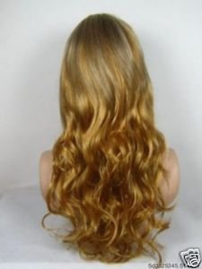 Elegant Long Blonde Wavy Great Hair Full Lace Wigs