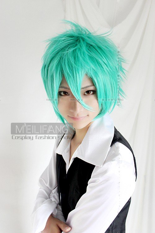 Short Green Fashion Style Cosplay Synthetic Wigs