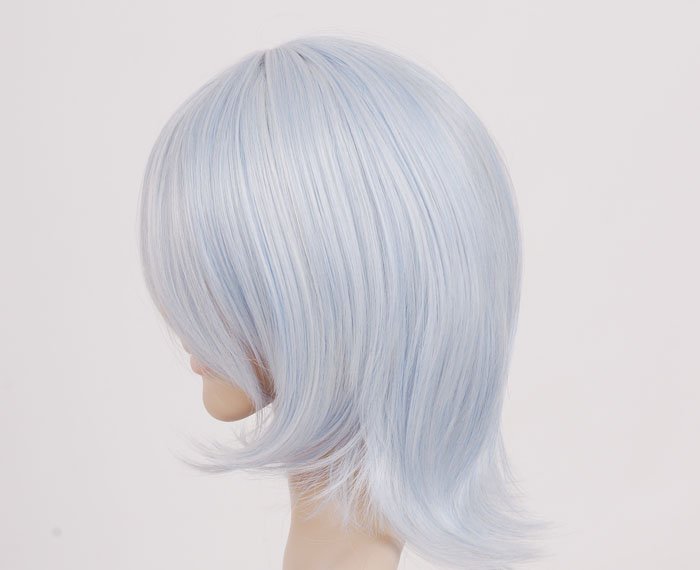 45cm Length Silver Purple Free Style Cosplay Wigs