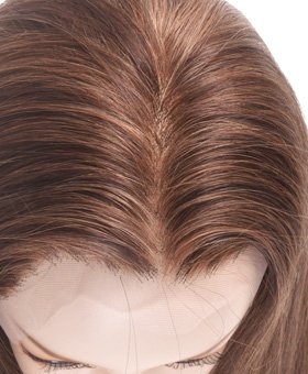 16 Inches Natural Brazilian Hair Lady's Free Style Full Lace Wigs