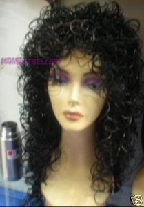 Kinky Style Black Curly Lady's Long Health Synthetic Wigs