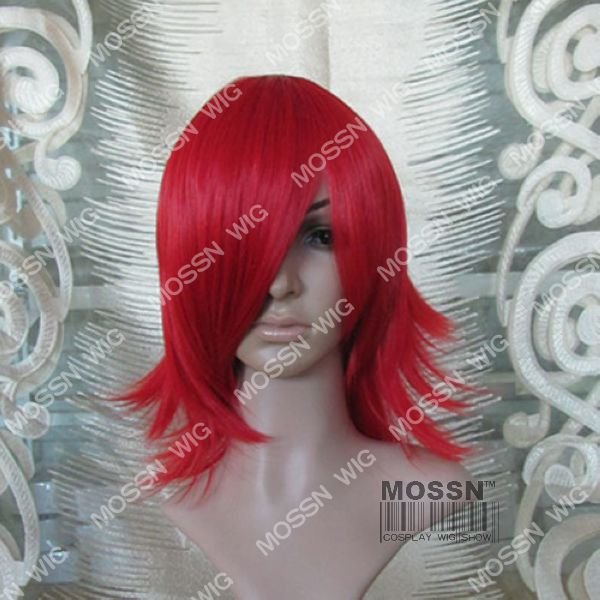 Short Red Layered Style Lady's Health Party Wigs