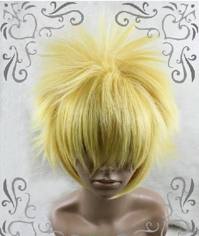 Non-Mainstream Short Blonde Yellow Cosplay Synthetic Wigs
