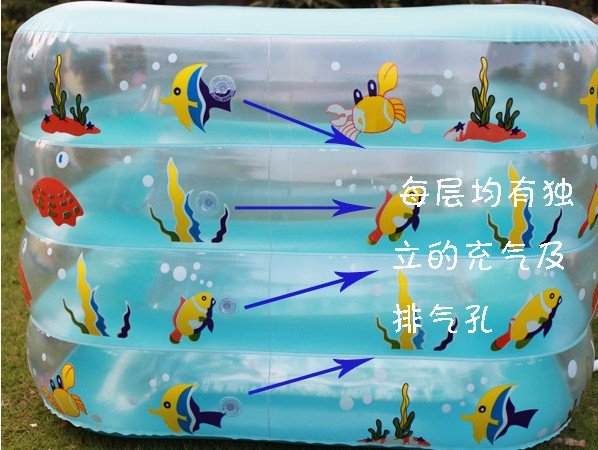 Inflatable Plastic Rectangular Shape Swimming Pool