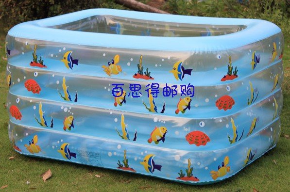 Light Blue Inflatable Plastic Swimming Pool