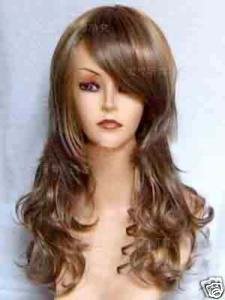 Stylish Yellow Curls Women's Long Health Full Lace Wigs