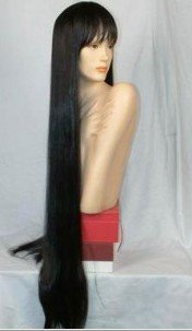 Women's Charming Black Healthy Super Long Synthetic Wigs