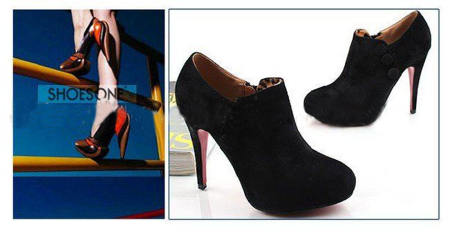 Fashion Ankle High Heel Shoes Ladies Boot