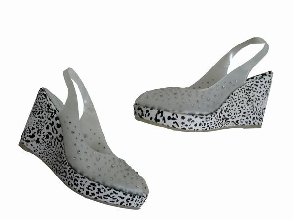 Gray Sandals Wedge Heel Women's Casual Shoes