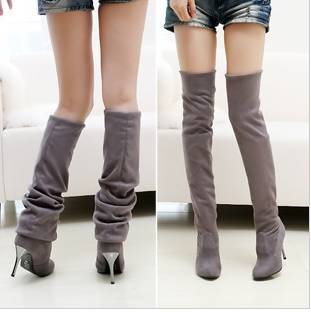 High Heel Fashion Winter Leather Knee Boot