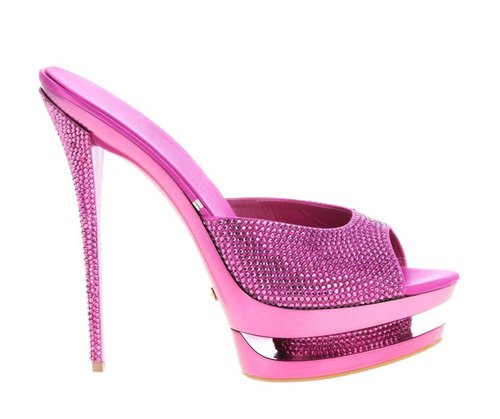 Sexy Women Crystal Slipper Brand New High Heel Sandals Double Waterproof Lady's Shoes Full Diamond