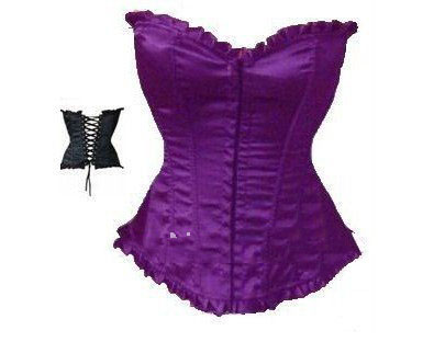 Silk Fabric Satin Garters Belt Sexy Corset G-string Lingerie Dress