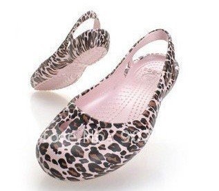 Garden Beach Sandals Tunnel Nurse Shoes Leopard Grain Color