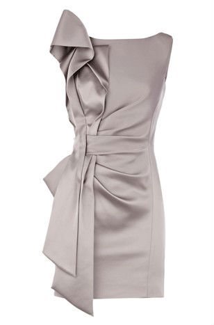 Stretch Satin Slim Evening Dress