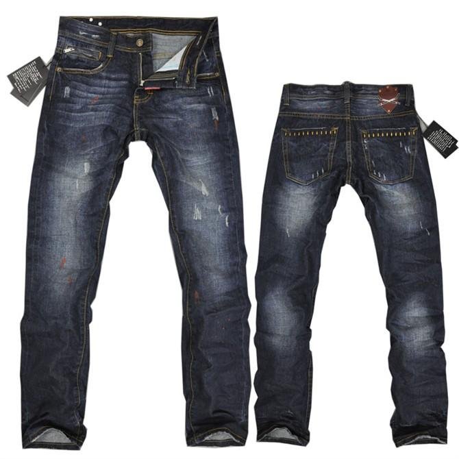 New Fashion Men's Washed Cotton Five Pockets Jeans
