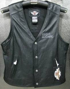Brand New 100% Leather Sleeveless Men's Racing Sports Vest