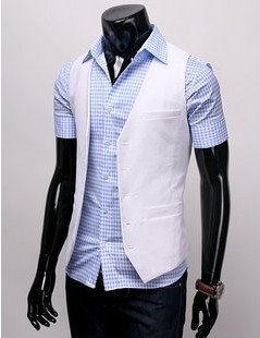 The Popular New Male Fashion Casual Slim Korean Version Vest 0647
