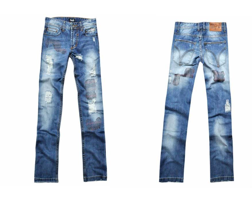 Men's Breathable Knee Width British Fashioh Jeans
