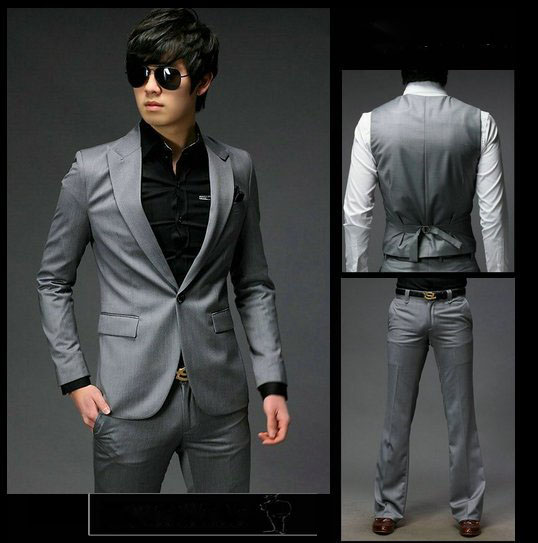 Anti-Shrink Casual Slim Fit Skinny Business Style Men's Suits