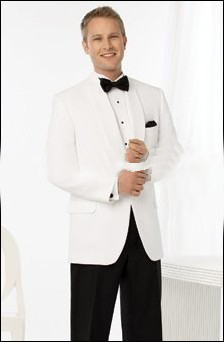 Anti-Static Unique White Formal Style Men's Suits