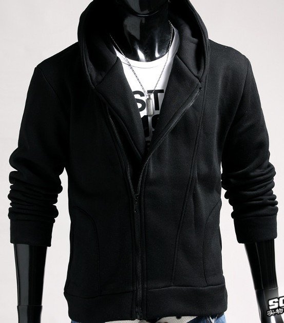 High Quality 100% Cotton New Men's 3color Hooded Sweater Leisure Jacket