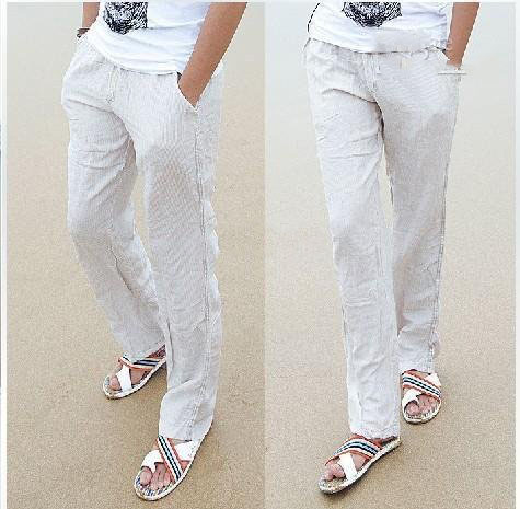 Men's Business Casual Classic Slim Articulated 100% Cotton Trousers