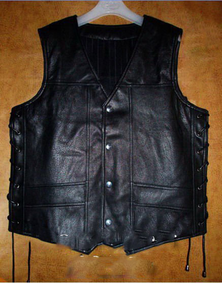 Hot Sale Fashion 100% Leather Man's Corset Vest