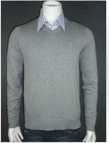 Excellent New Men's Spring V-Neck 100% Cashmere Hand Knitted Sweaters