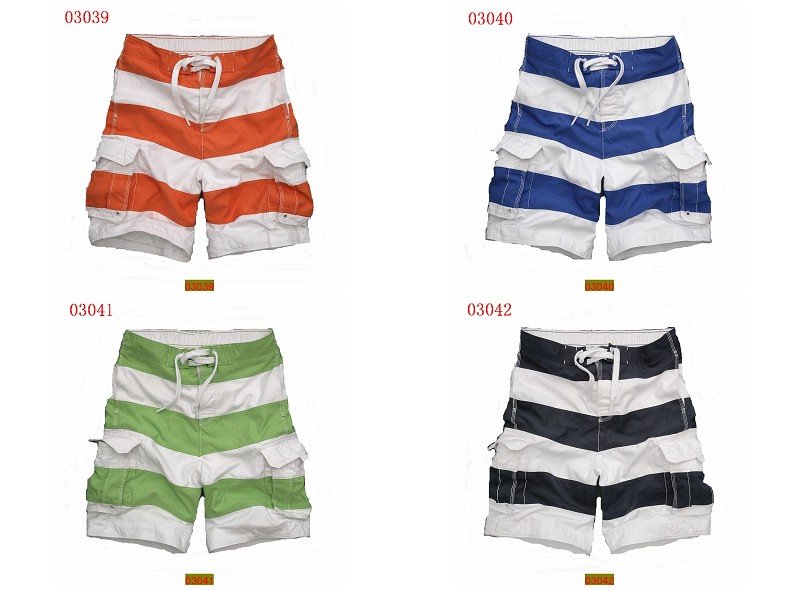 Horizontal Stripe Beach Style Casual Designer Men's Shorts